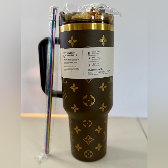 Stanley Louis Vuitton Unique Collaboration 40 oz Brown and Gold Tumbler - Picture 3 of 6